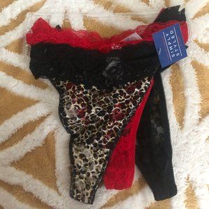 Simply Styled 3pk Lace Underwear Sz L NWT